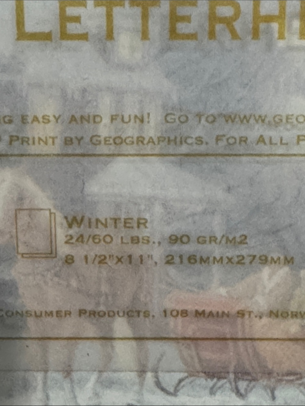 Geographics Holiday Letterhead and Envelopes Set - Cream and Winter Scene - Picture 4 of 11